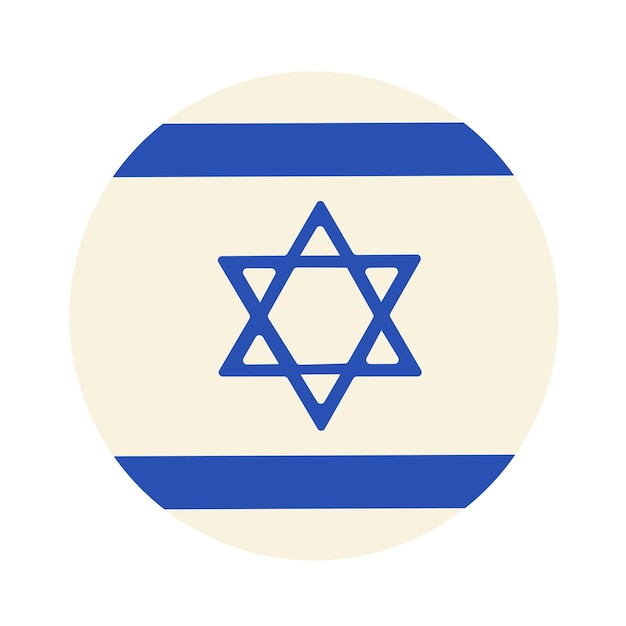 Bandeira de israel círculo festivo insígnia leite sólido