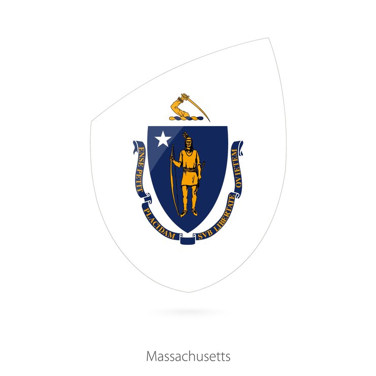Vetor bandeira de massachusetts