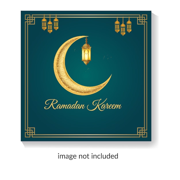 Vetor bandeira de mídia social do ramadan kareem, festival islâmico tradicional