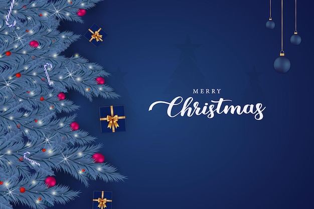 Bandeira de Natal de fundo azul de Natal