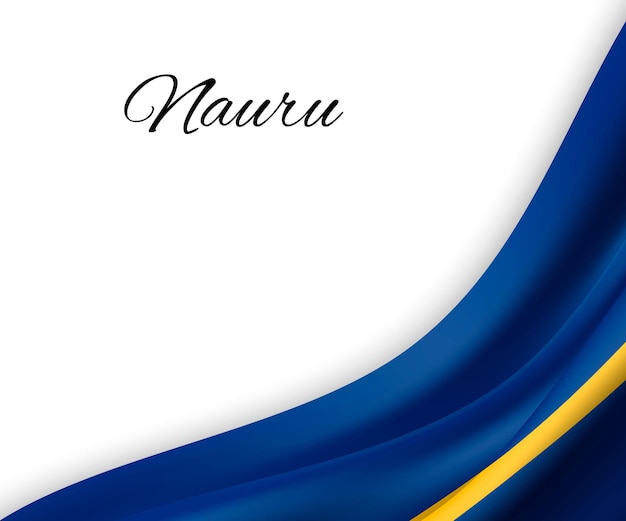 Bandeira de nauru em fundo branco.