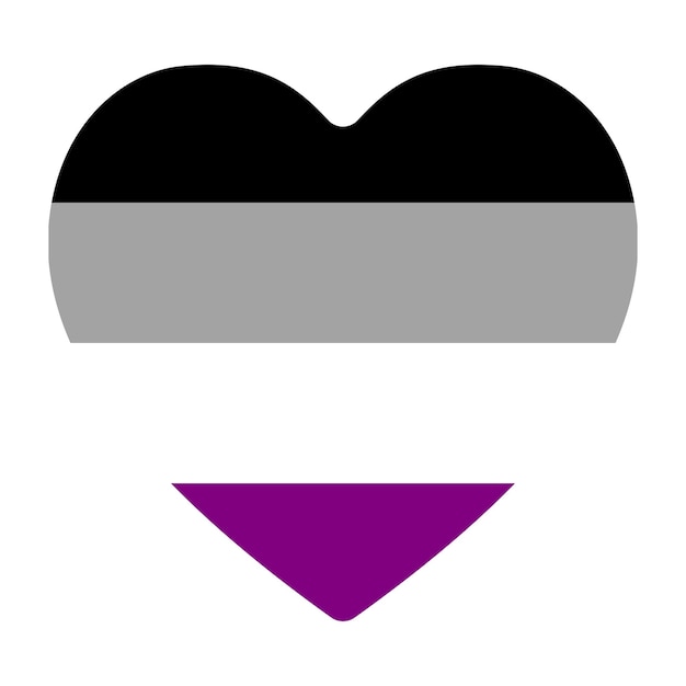 Bandeira de orgulho assexual em forma bandeira internacional de orgulho asexual em forma