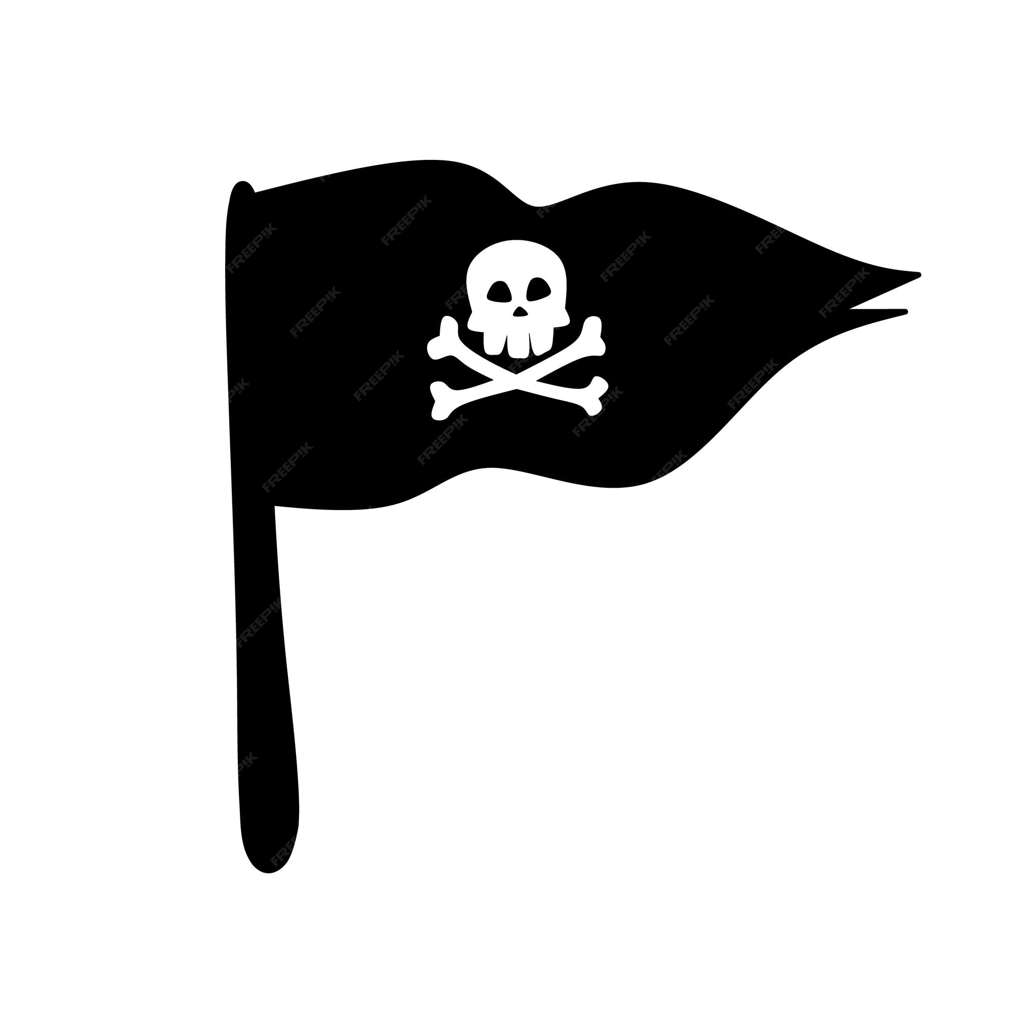 Mulher Do Pirata Dos Desenhos Animados No Chapéu Com Jolly Roger