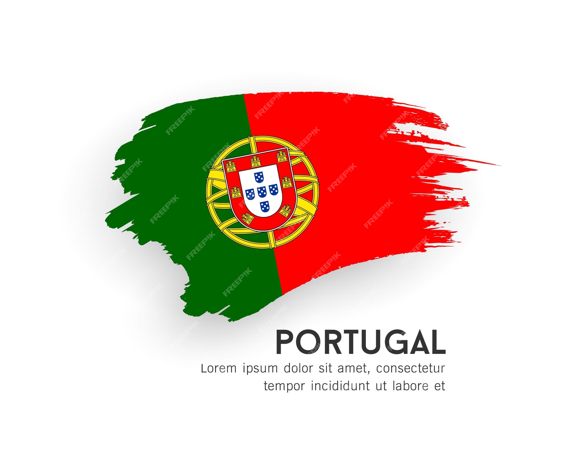 Mapa Detalhado De Portugal Com Pavilhão. Ilustração do Vetor