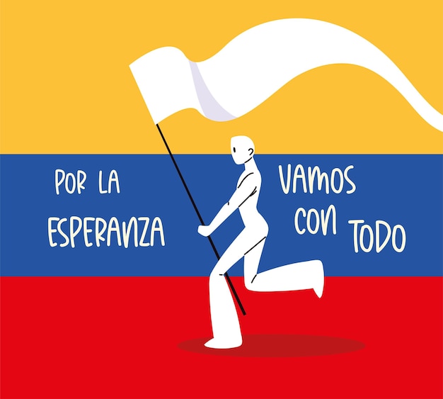 Bandeira de protesto da colômbia