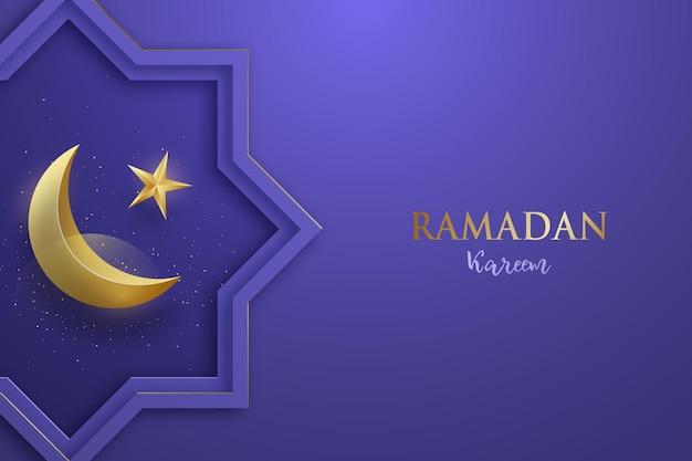 Bandeira de saudação moderna ramadan kareem