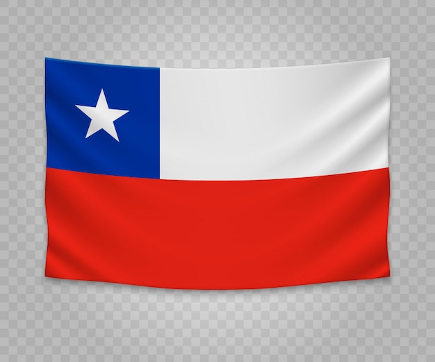 Bandeira de suspensão realista do chile