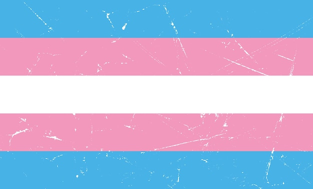 Vetor bandeira de transgênero aruinada