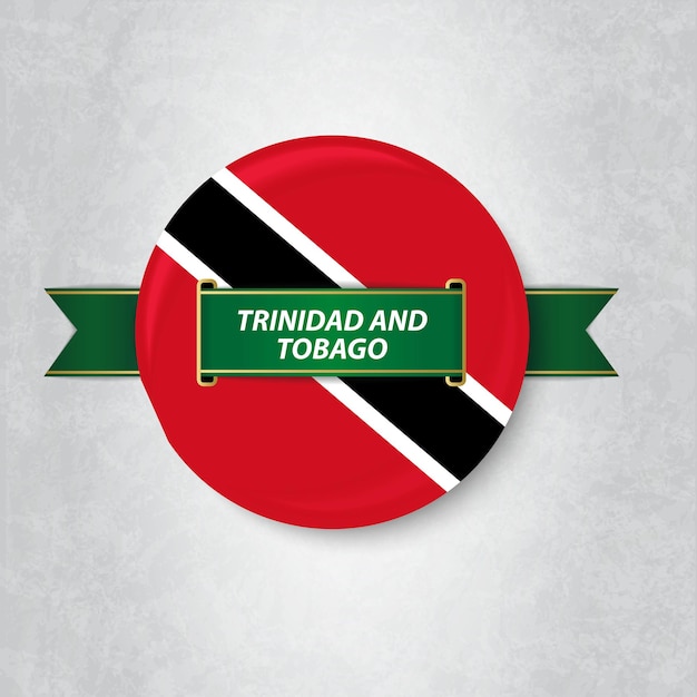 Bandeira de trinidad e tobago em um círculo