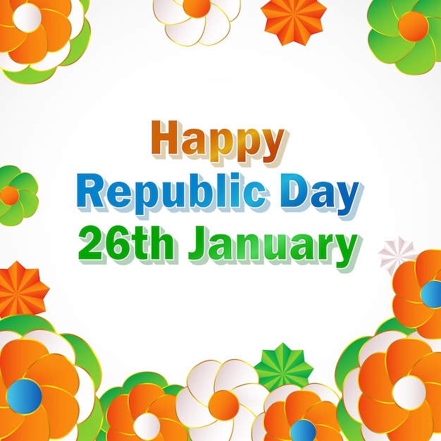 Bandeira de vetor do dia da república indiana