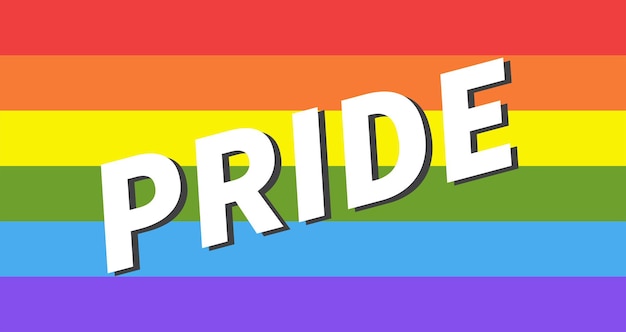 Bandeira do arco-íris fundo da bandeira do orgulho lgbt mês do orgulho em junho ilustração em vetor lgbtq