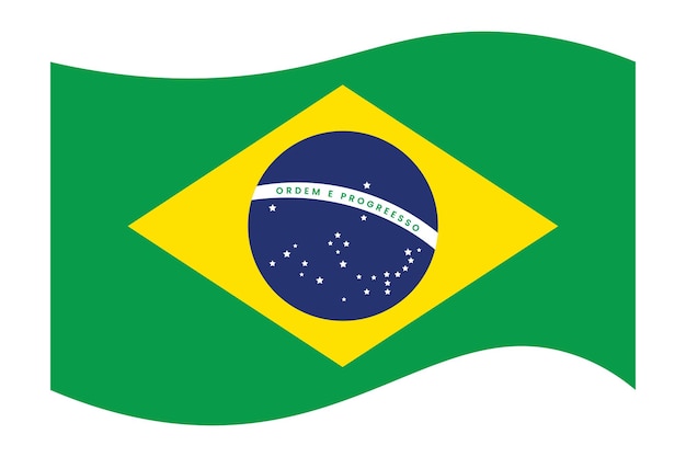 Bandeira do brasil a agitar