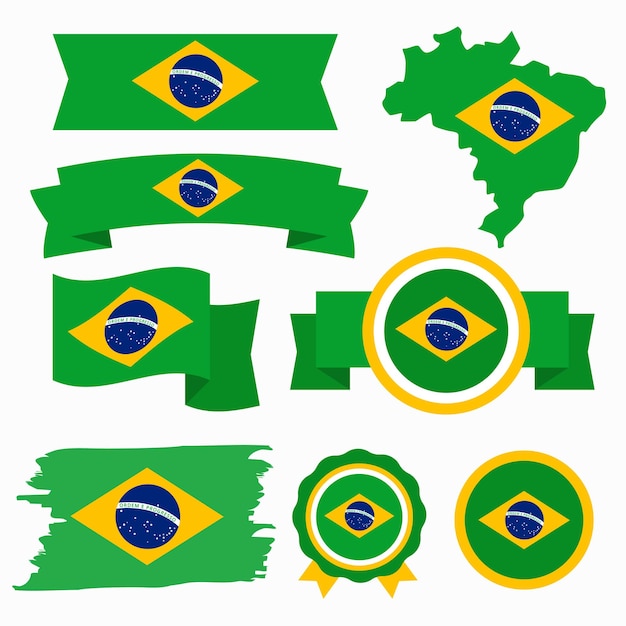 bandeira do brasil design 3d