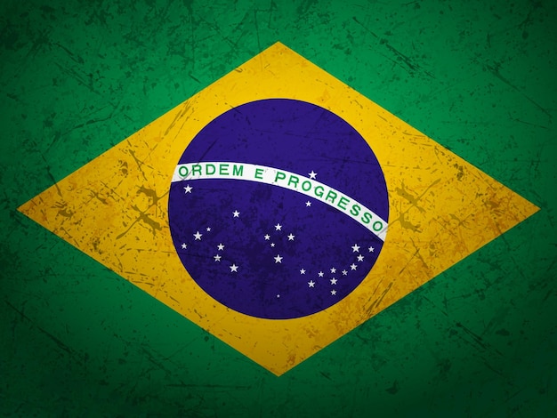 Bandeira do Brasil Grunge
