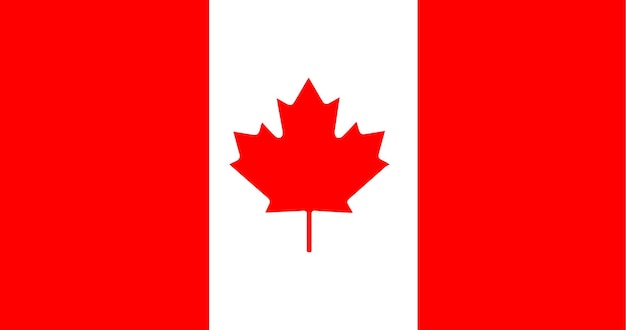 Vetor bandeira do canadá em vetor