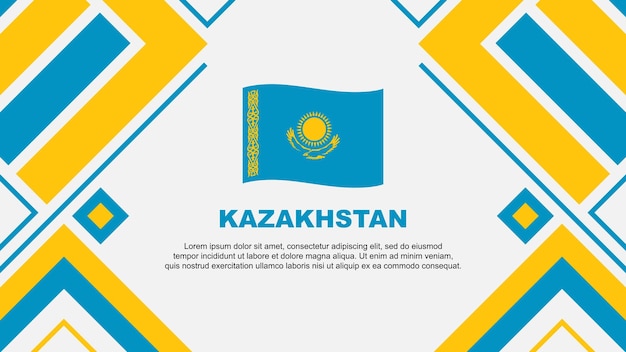 Bandeira do cazaquistão abstract background design template banner do dia da independência do cazaquistão wallpaper vector illustration bandeira do cazaquistão