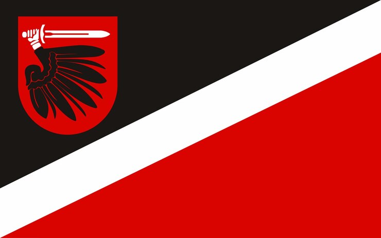 Vetor bandeira do condado de wombrzeg