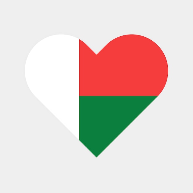 Bandeira do coração de Madagascar