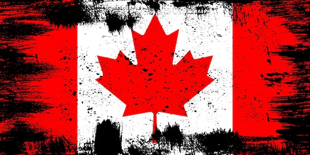 Bandeira do Dia do Canadá Grunge Bandeira do Canadá