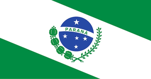 Bandeira do estado brasileiro do paraná imagem vetorial