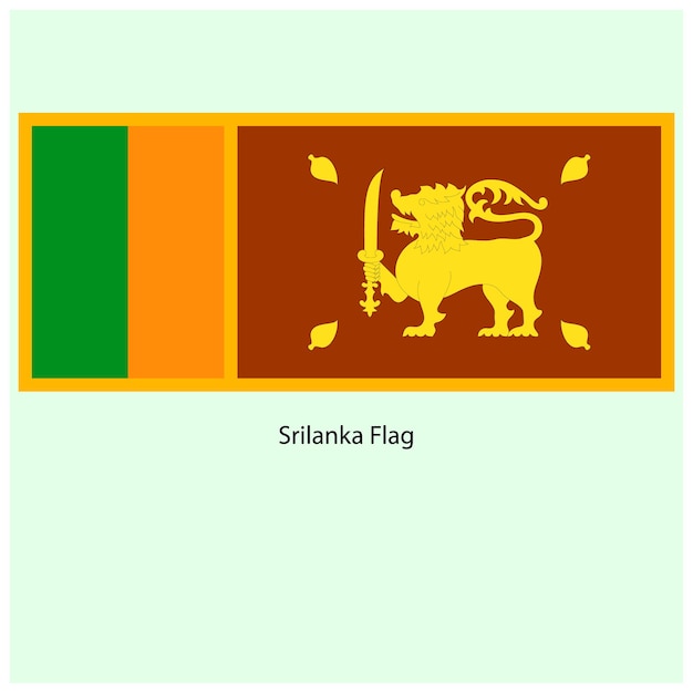 Bandeira do formato vetorial da república do sri lanka do sri lanka