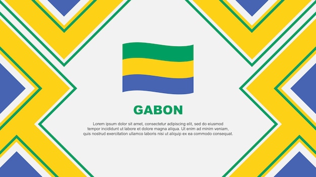 Vetor bandeira do gabão abstract background design template gabão dia da independência banner wallpaper vector ilustração gabão vector