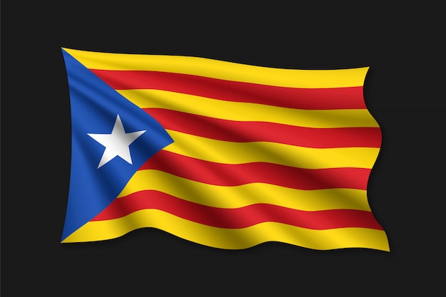 Vetor bandeira do independente da catalunha