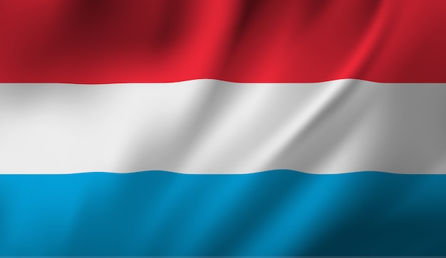 Vetor bandeira do luxemburgo. bandeira de luxemburgo com fundo abstrato