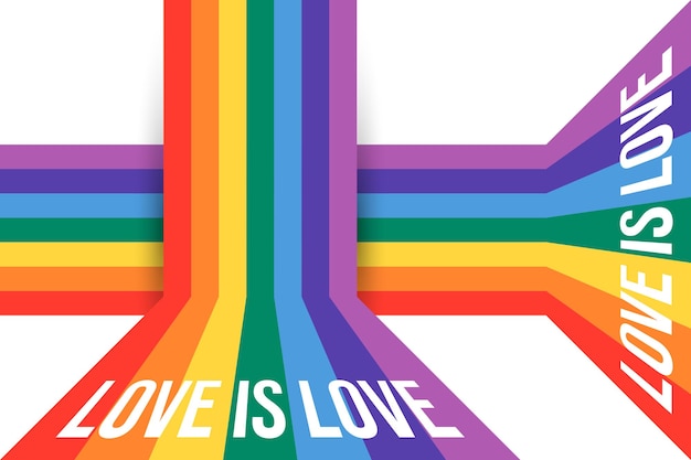 Bandeira do mês do orgulho com orgulho LGBTQ bandeira arco-íris vector de fundo
