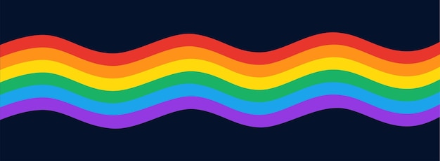 Vetor bandeira do orgulho lgbt arco-íris da orgulho gay lgbt