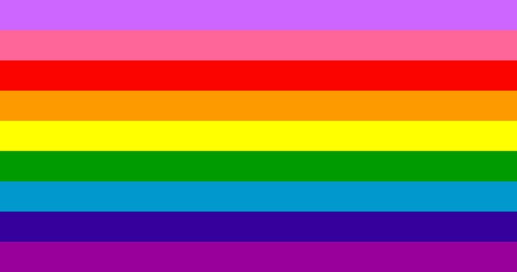 Vetor bandeira do orgulho lgbt de gilbert baker imagem vetorial