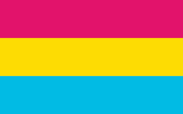 Vetor bandeira do orgulho pansexual bandeira do orgulho da identidade sexual