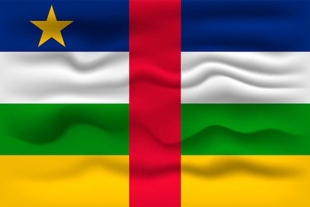 Bandeira do país ilustração em vetor república centro-africana