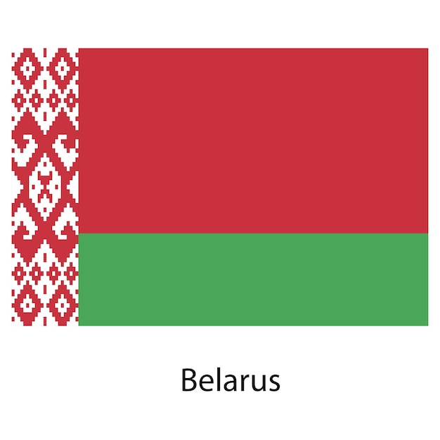 Bandeira do país ilustração vetorial da Bielorrússia