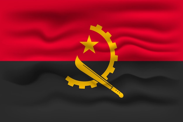 Bandeira do país ilustração vetorial de angola