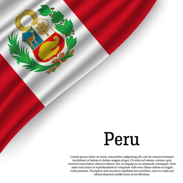 Bandeira do peru em branco