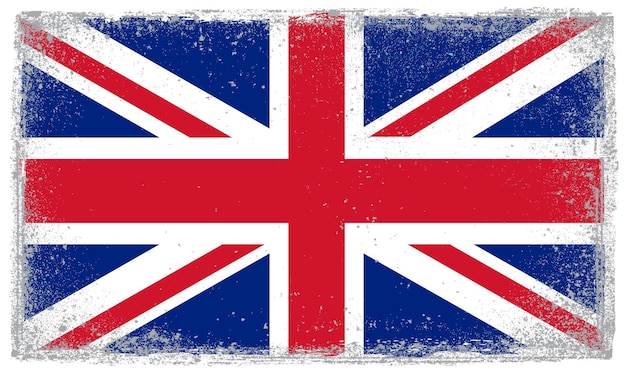 Bandeira do Reino Unido em estilo grunge.