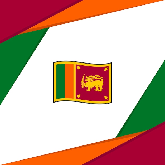 Bandeira do sri lanka abstrato modelo de design banner do dia da independência do sri lanka post de mídia social fundo do sri lanka
