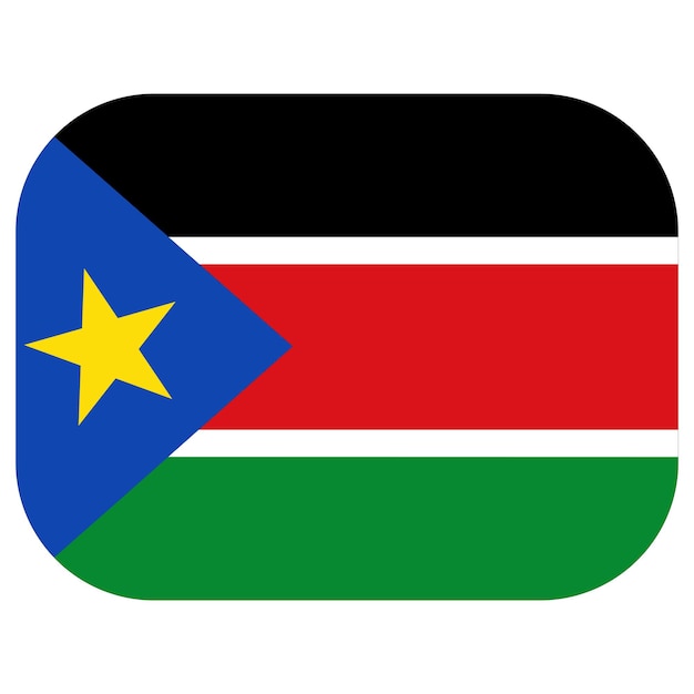 Vetor bandeira do sudão do sul bandeira do sudão do sul forma de desenho