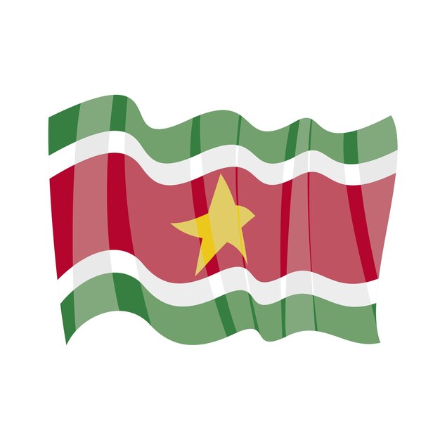 Vetor bandeira do suriname em vetor