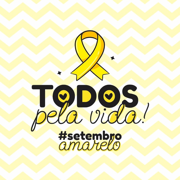 Bandeira do tema Setembro Amarelo