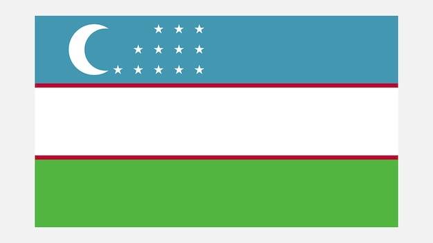 Vetor bandeira do uzbequistão com cor original