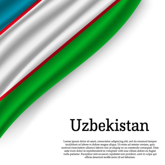 Bandeira do uzbequistão em branco