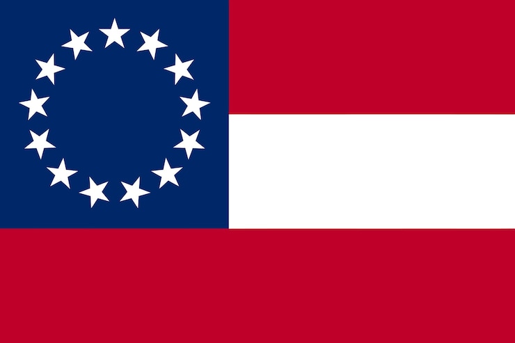Vetor bandeira dos estados confederados da américa arizona