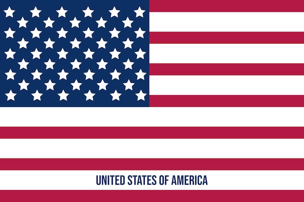 Bandeira dos estados unidos da américa ilustração vetorial um design patriótico