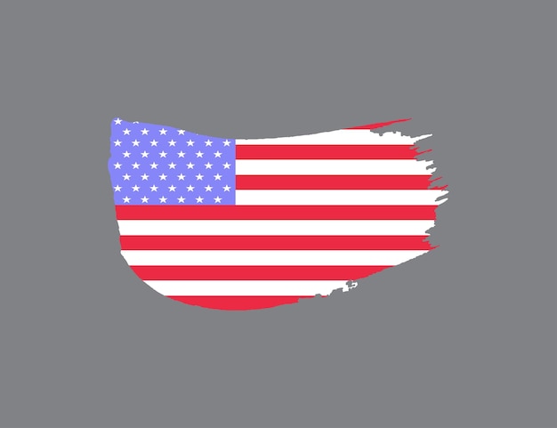 Bandeira dos Estados Unidos Vector Textura angustiada Retro Vintage Estados Unidos 4 de julho de 1776 Mapa