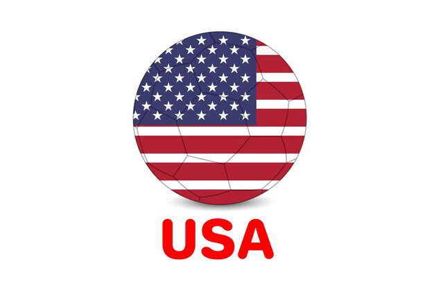 Bandeira dos EUA para a Copa do Mundo da FIFA 2022. Ilustração de bandeira da Copa do Mundo do Catar.