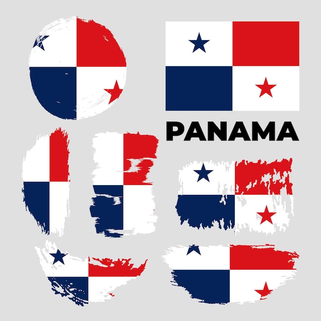 Bandeira grunge clássica do país do panamá feliz dia da independência do panamá