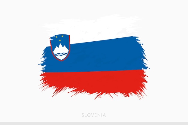 Bandeira grunge da eslovênia abstract grunge brushed flag of slovenia