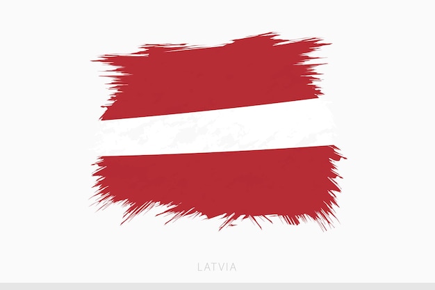 Vetor bandeira grunge da letônia abstract grunge brushed bandeira da letônia